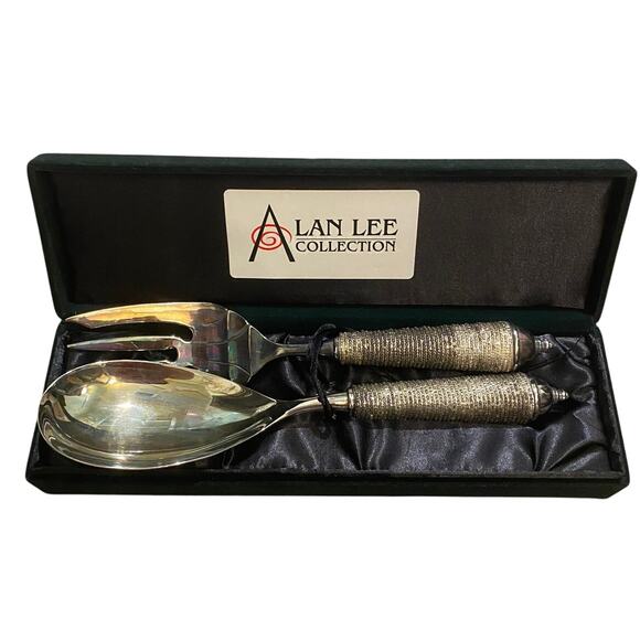 Alan Lee Other - Vintage Alan Lee Collection Horn/Metal Salad Server Set NEW